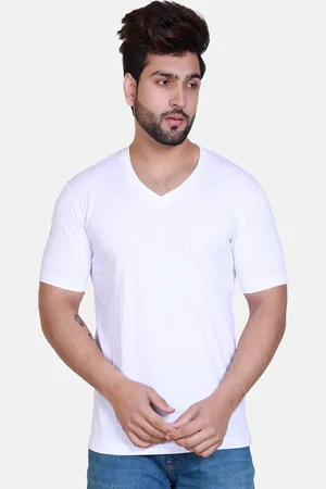 WILD WEST Men V-Neck Pockets T-shirt
