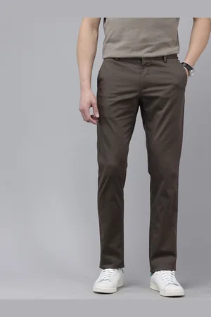 Arrow Men Printed Bronson Slim Fit Low-Rise Trousers