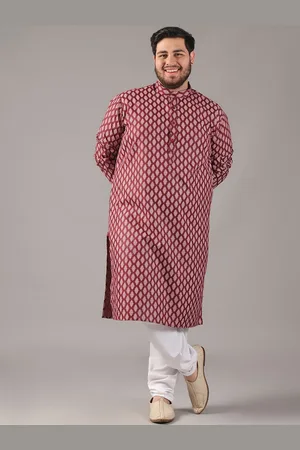 SOJANYA Size Ethnic Motifs Printed Band Collar Straight Kurta