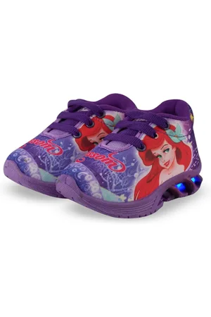 Bunnies Kids Disney Princess Printed Round Toe LED Sneakers