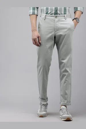 Arrow Men Printed Bronson Slim Fit Low-Rise Trousers