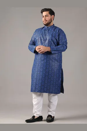 SOJANYA Size Ethnic Motifs Printed Band Collar Straight Kurta