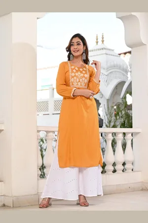 Moda Rapido Floral Embroidered A-Line Kurta