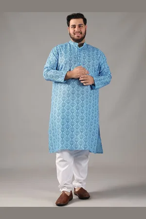SOJANYA Size Ethnic Motifs Printed Band Collar Straight Kurta