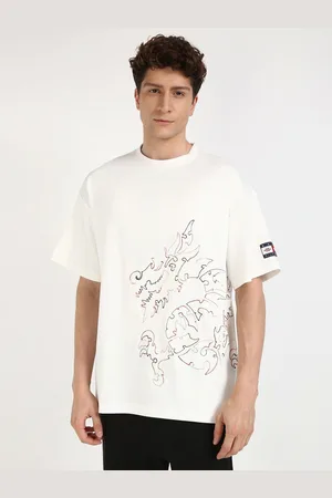 Tommy Hilfiger Men Graphic Printed Round Neck Cotton Oversized T-shirt