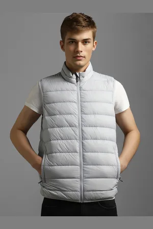 Louis Philippe Men Solid Cotton Padded Jacket
