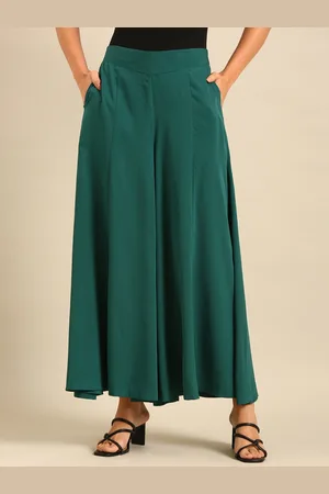 De Moza Women Mid-Rise Wide Leg Trousers