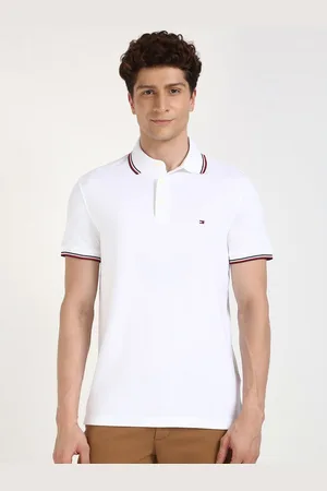 Tommy Hilfiger Men Solid Polo Collar Cotton T-shirt