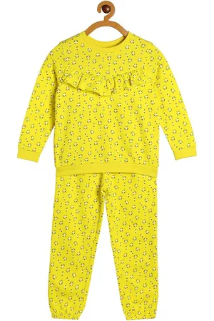 MINI KLUB Girls Yellow Printed Clothing Set