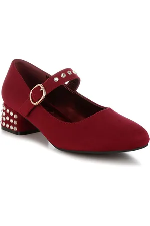 London Rag Women Embellished Block Pumps with Buckles