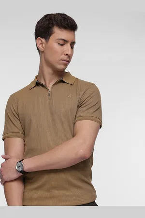 French Connection Self-Design Textured Polo Collar T-shirt