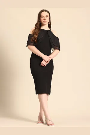 QURVII Cold-Shoulder Bodycon Dress