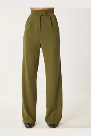 Happiness istanbul Women Relaxed Fit Mid-Rise Parallel Trouser