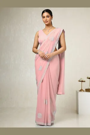 Soch Ethnic Motifs Beads and Stones Poly Georgette Saree