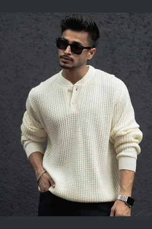 Powerlook Men Self Design Henley Neck T-shirt