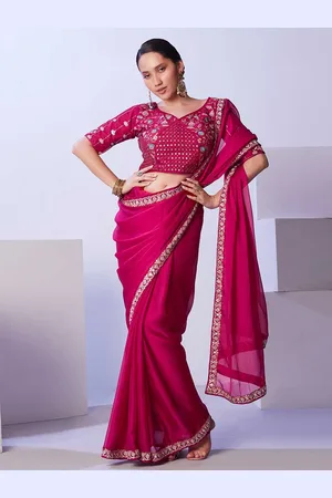 Kalista Floral Embroidered Embellished Padded Saree Blouse