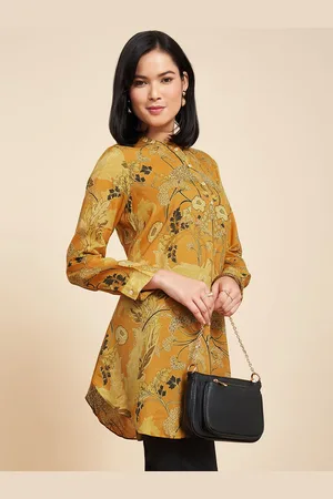 Marigold Lane Women Modal Mandarin Collar Tunic