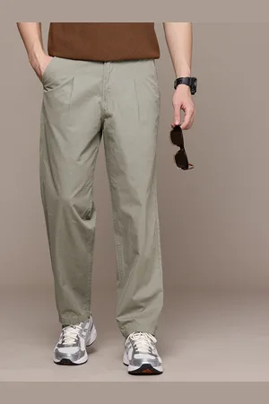 WROGN Men Loose Fit Pure Cotton Chinos Trousers