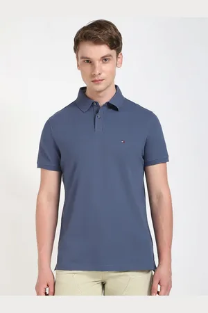 Tommy Hilfiger Men Solid Polo Collar Cotton T-shirt