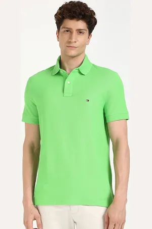 Tommy Hilfiger Men Solid Polo Collar Cotton Slim Fit T-shirt