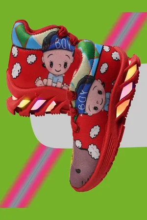 Bunnies Kids Woven Design High-Top LED Sneakers