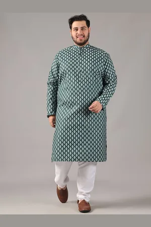 SOJANYA Size Ethnic Motifs Printed Band Collar Straight Kurta