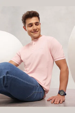 Nautica Band Collar Pure Cotton T-shirt