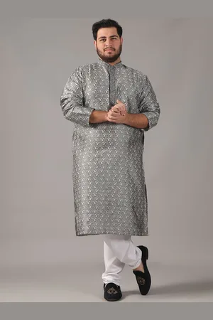 SOJANYA Size Paisely Printed Band Collar Straight Kurta