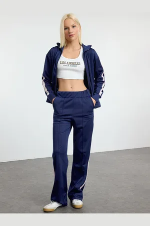 Trendyol Women Striped Mid-Rise Tracksuits