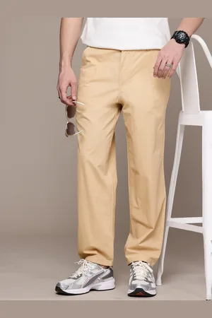 WROGN Men Loose Fit Pure Cotton Chinos Trousers