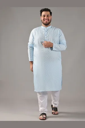 SOJANYA Size Ethnic Motifs Printed Band Collar Straight Kurta