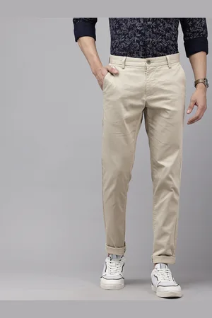 Arrow Men Geometric Printed Bronson Slim Fit Low-Rise Semiformal Trousers
