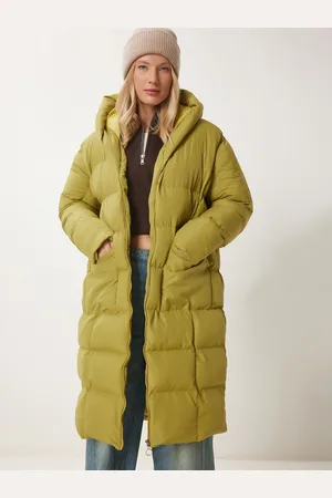 Happiness istanbul Women Hooded Longline Quilted Jacket