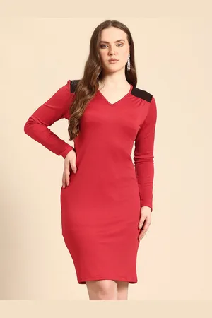 QURVII Embellished Bodycon Dress With Sequin Detail