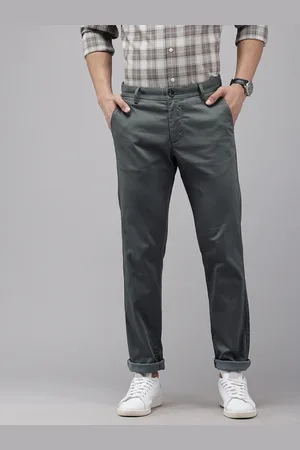Arrow Men Printed Slim Fit Low-Rise Trousers