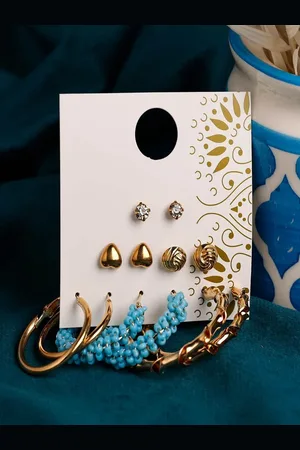 Jewelz Gold-Plated Set Of 6 Hoop Earrings