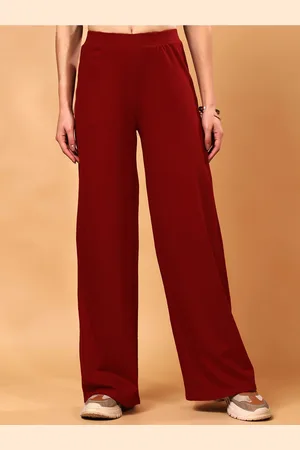 Cation Women Flared Mid-Rise Wide Leg Trousers