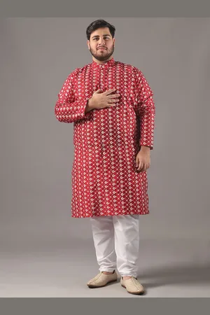 SOJANYA Size Floral Embroidered Thread Work Band Collar Straight Kurta