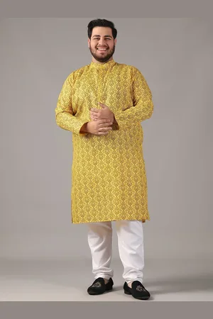 SOJANYA Size Ethnic Motifs Printed Band Collar Straight Kurta