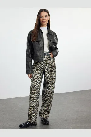 Trendyol Women Spread Collar Neck Leather Jacket