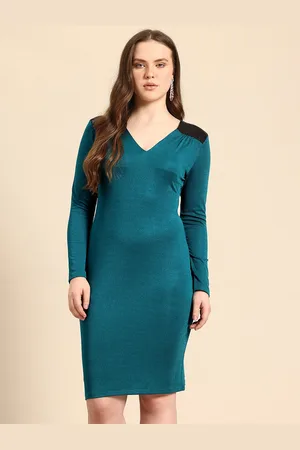 QURVII Embellished Bodycon Dress With Sequin Detail