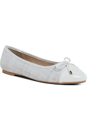 London Rag Women Textured Bows Detail Ballerinas Flats