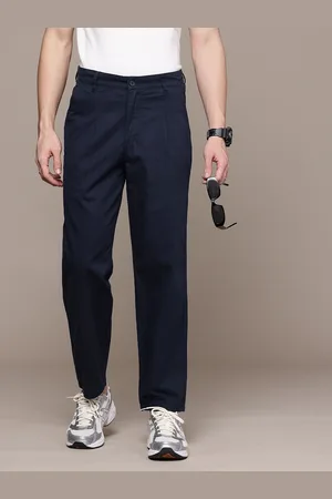 WROGN Men Loose Fit Pure Cotton Chinos Trousers