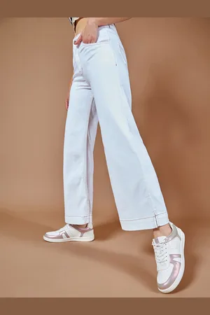 DOLCE CRUDO Women Cotton Flared Mid-Rise Stretchable Jeans