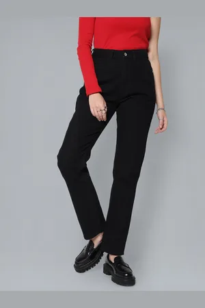 Flying Machine Women High-Rise Straight Fit Clean Look Stretchable Jeans