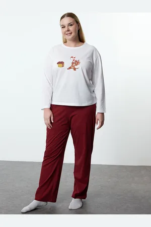 Trendyol Women Pure Cotton Mid-Rise Tracksuits