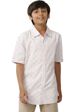 UNDER FOURTEEN ONLY Boys Spread Collar Conversational Printed Cotton Casual Shirt
