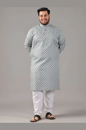 SOJANYA Size Ethnic Motifs Printed Band Collar Straight Kurta