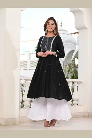 Moda Rapido Floral Embroidered KeyHole Neck A Line Kurta