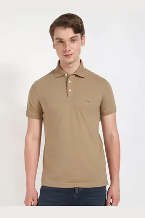 Tommy Hilfiger Men Solid Polo Collar Cotton Slim Fit T-shirt